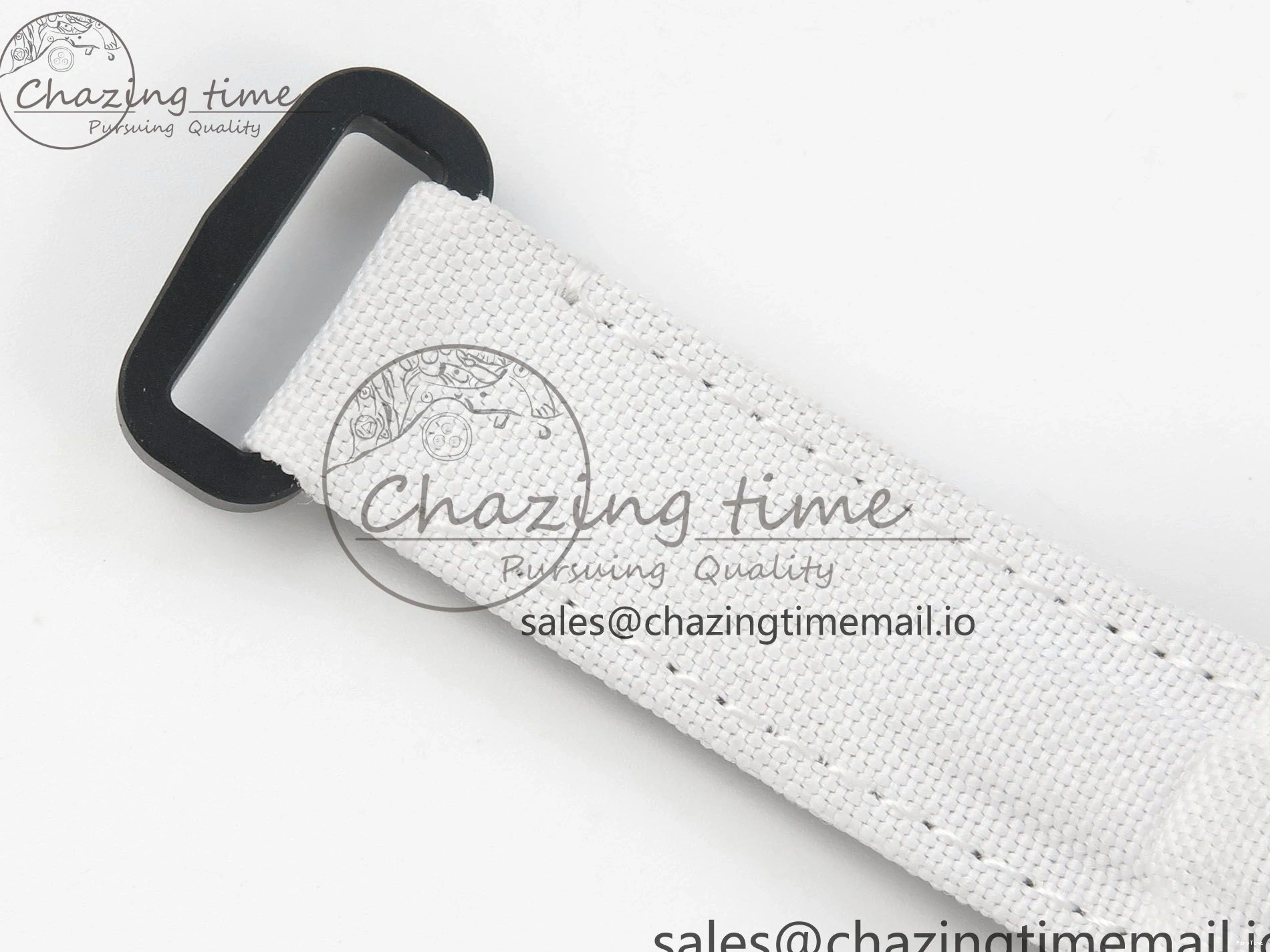 MiroTime 0110 Daytona Cosmograph White Carbon MPF Best Blaken Skeleton Dial on White Nylon Strap A FreshLook 314